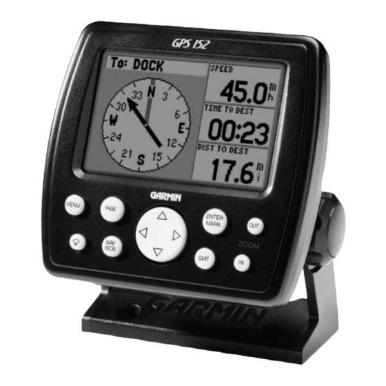 Garmin GPS 152 Owner's Manual And Reference Manual