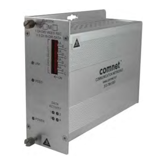 Comnet FVT1014 Installation And Operation Manual