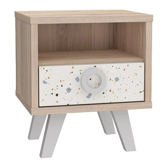 Forte KLZK01 Nightstand Table Manuals