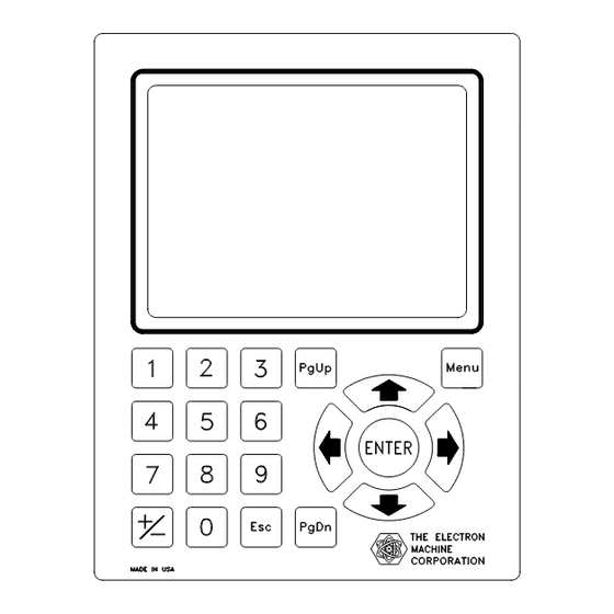 THE ELECTRON MACHINE CORPORATION MPR E-SCAN Operating And Service Manual