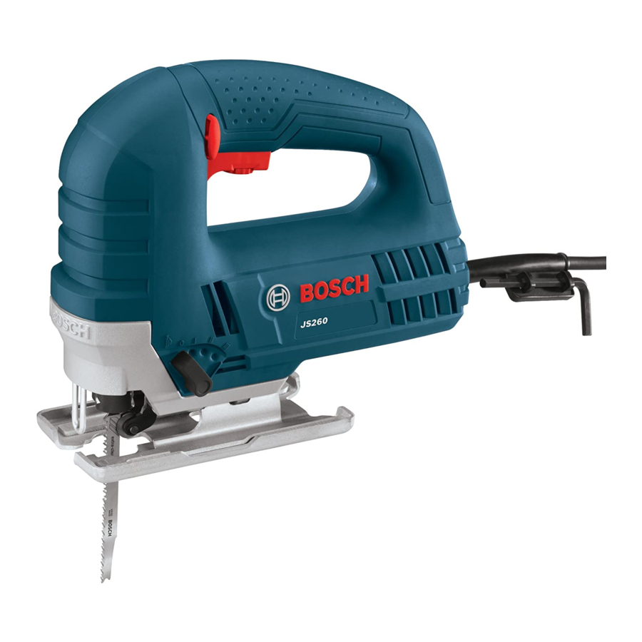 Bosch JS260 Instructions