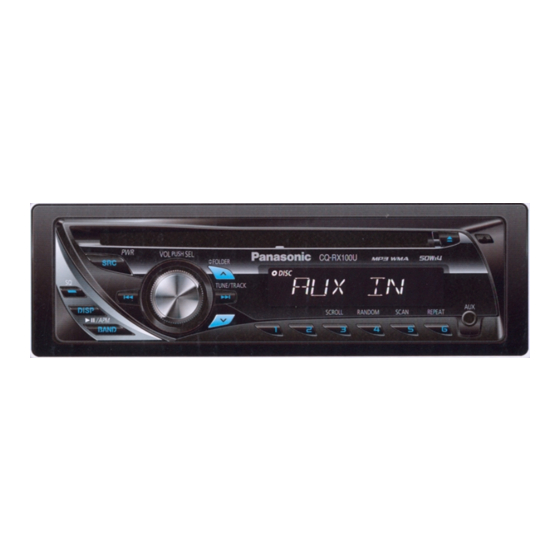 Panasonic CQ-RX100U Service Manual