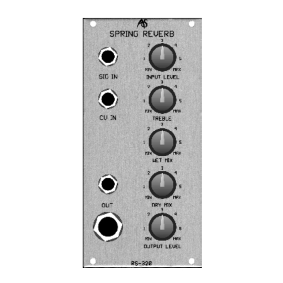 ANALOGUE SYSTEMS RS320 Manual