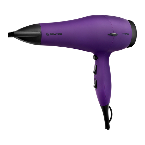 User Manuals: BRAYER BR3007 Hairdryer
