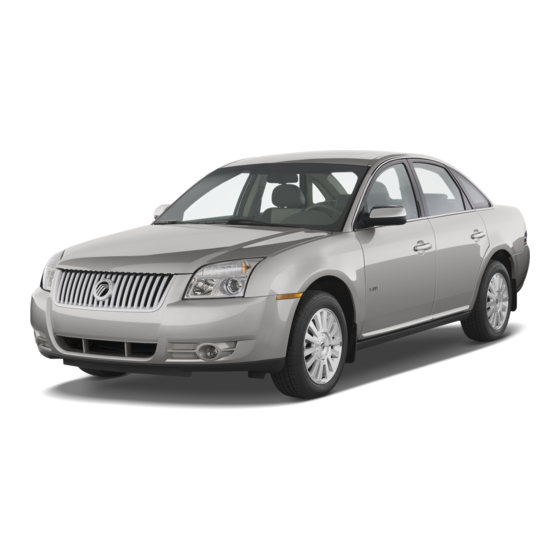 Mercury 2009 Sable Owner's Manual