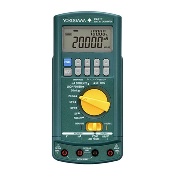 YOKOGAWA CA300 Series User Manual