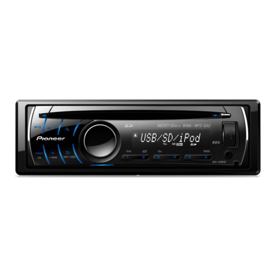Pioneer DEH-4200SD Installation Manual