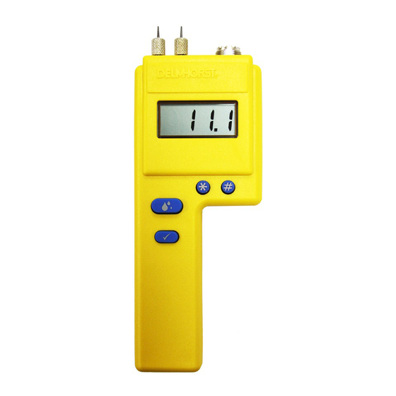 Delmhorst P-2000 Paper Moisture Meter Operation Manual | ManualsLib
