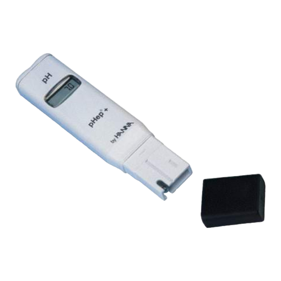 Hanna Instruments pHep+ HI 98108 Instruction Manual