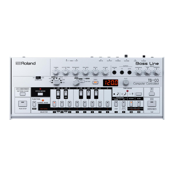 Roland TB-03 Owner's Manual