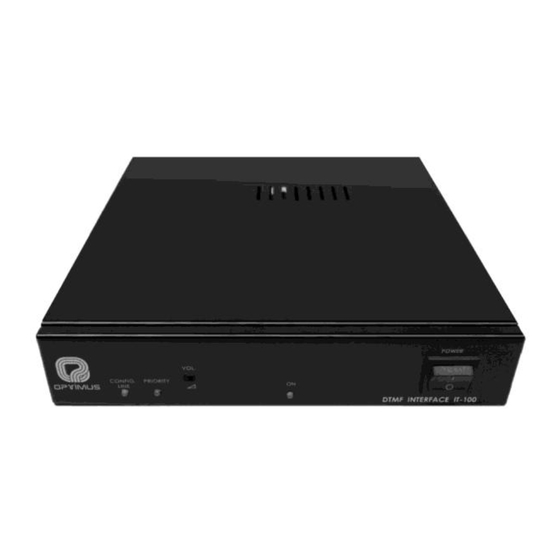 Optimus IT-100 DTMF Telephone Interface Manuals