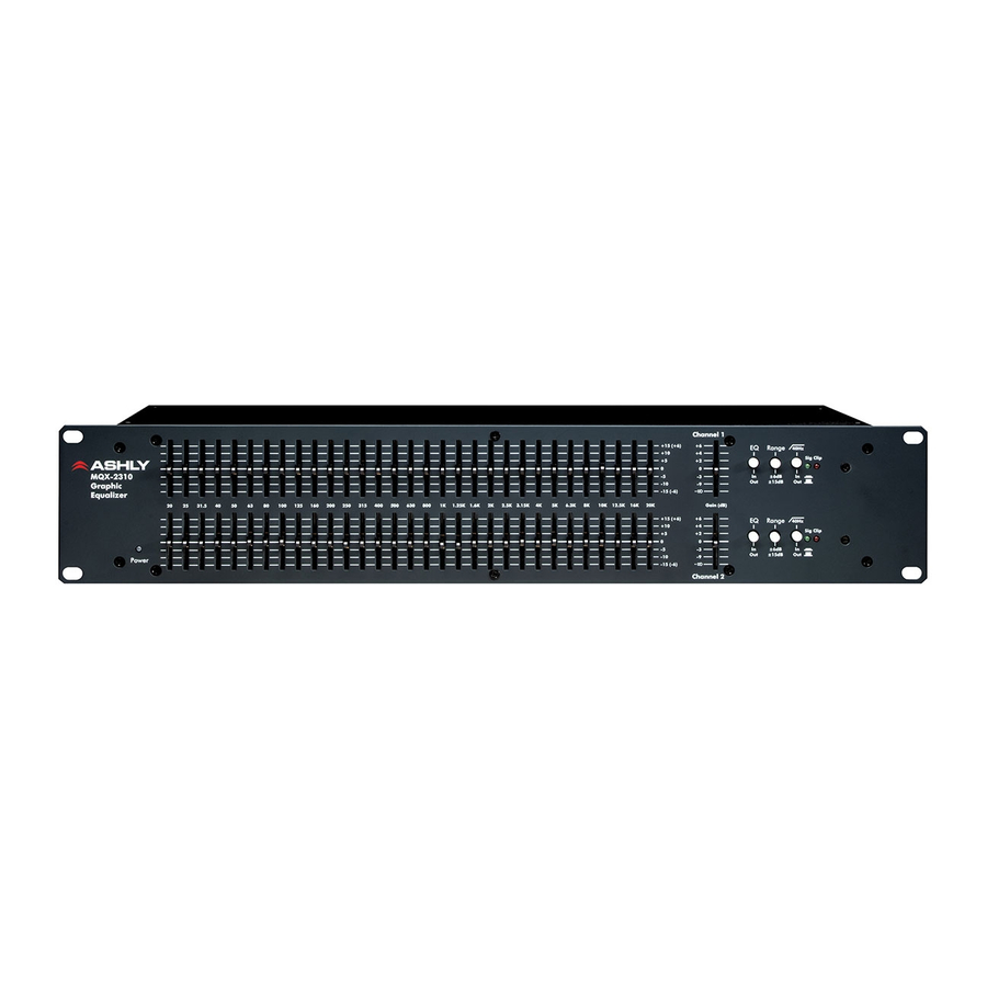 Ashly MQX-2310 Technical Notes & Specifications