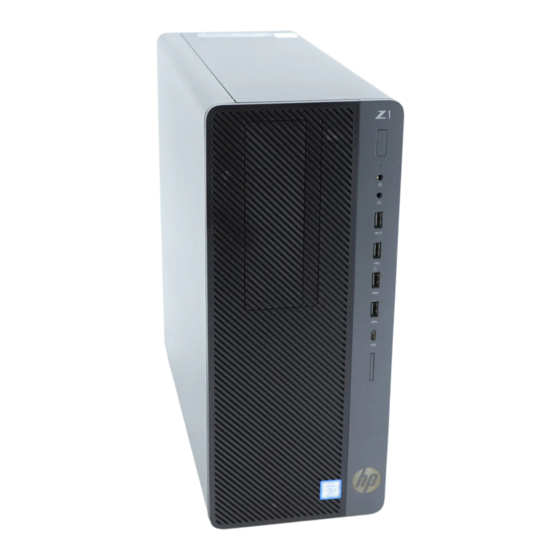 HP Z1 Entry Tower G5 Maintenance And Service Manual