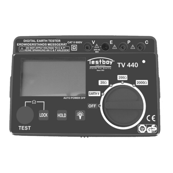 Testboy TV 440N Instruction Manual