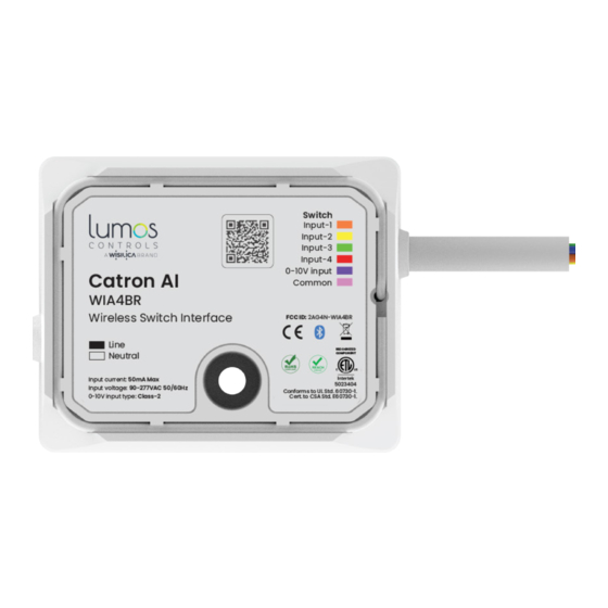 WiSilica lumos controls Catron AI Manual