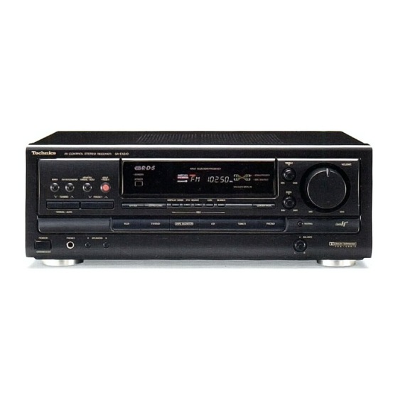 Technics SA-EX510; SA-EX410; SA-EX310 Operating Instructions Manual