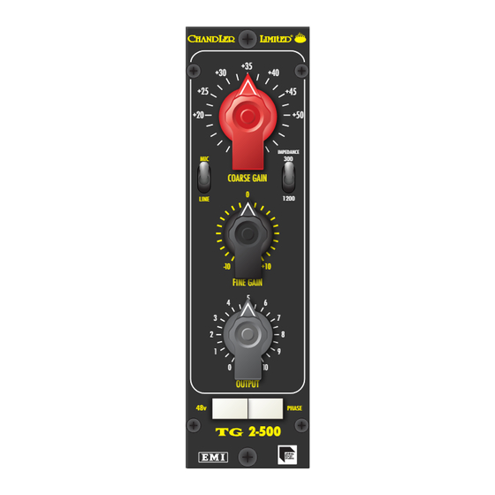 Chandler Limited TG2-500 User Manual