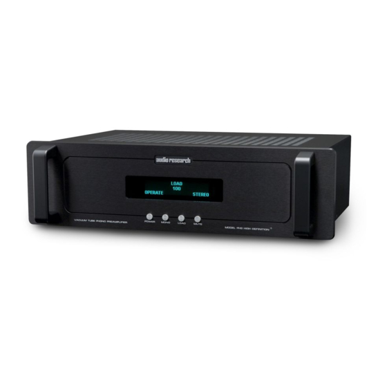 Audio Research PH8 Owner's Manual