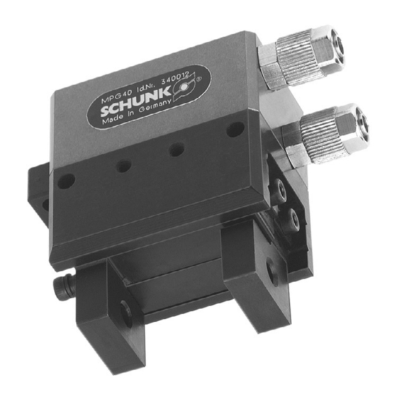 SCHUNK MPG Assembly And Operating Manual