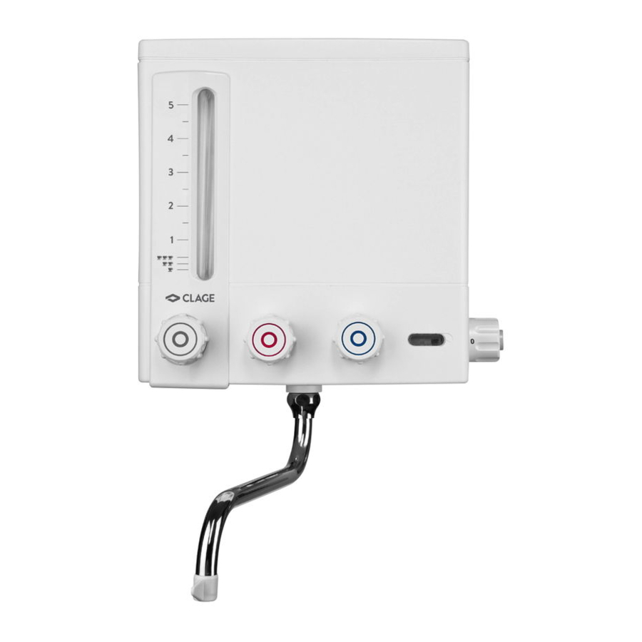 clage K5 Operating And Installation Instructions