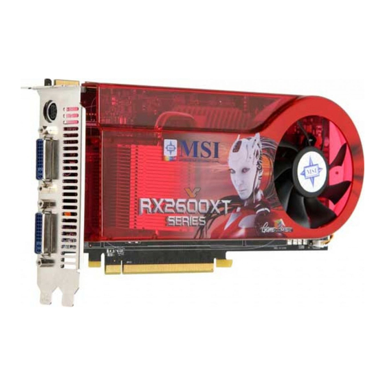 MSI RX2600XT series Quick User Manual