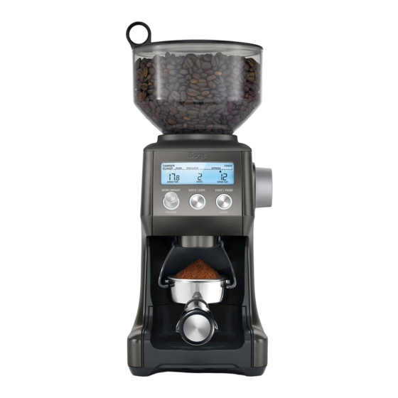 Sage Smart Grinder Pro SCG820 Quick Manual