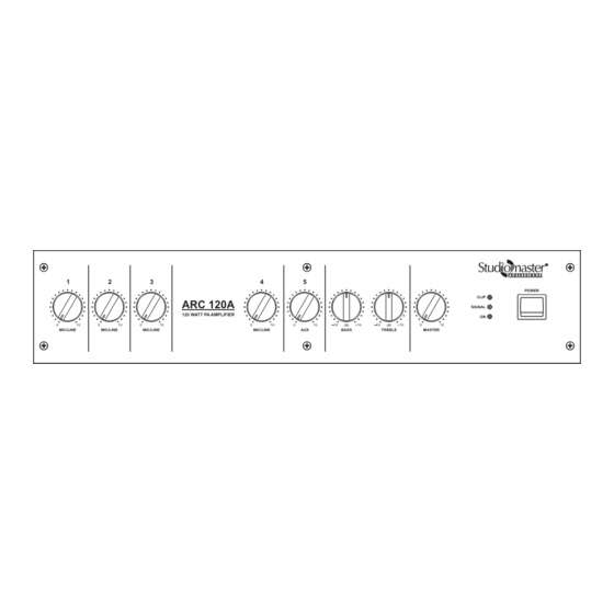 Studiomaster ARC 120A User Manual