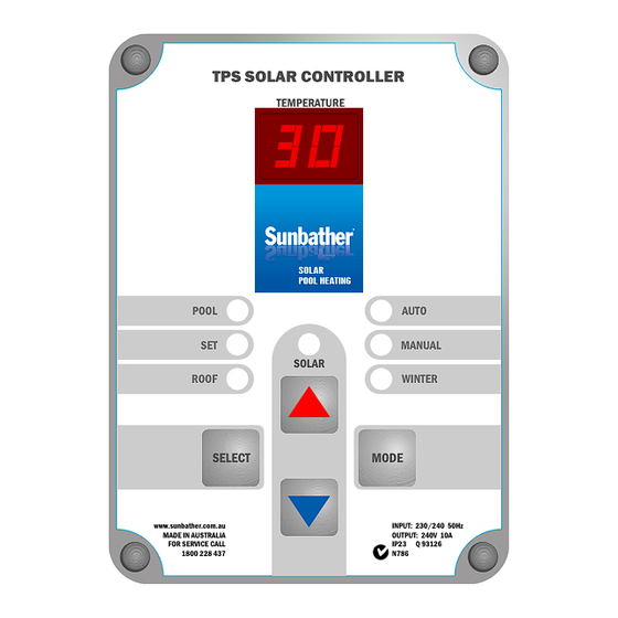 Sunbather TPS Operating Instructions