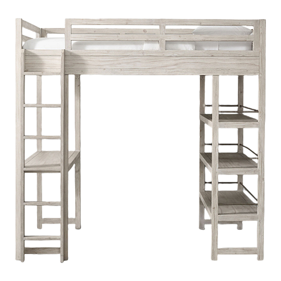 RH Teen LAGUNA TWIN STUDY LOFT BED Assembly Instructions Manual