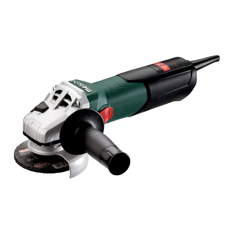 Metabo W 9-100 Manuals