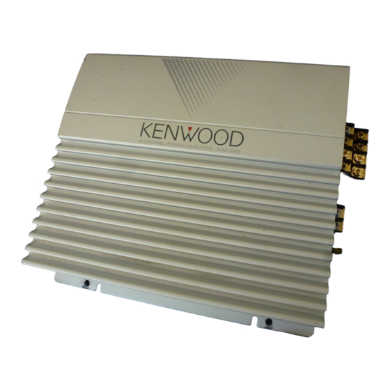 Kenwood KAC-646 Service Manual