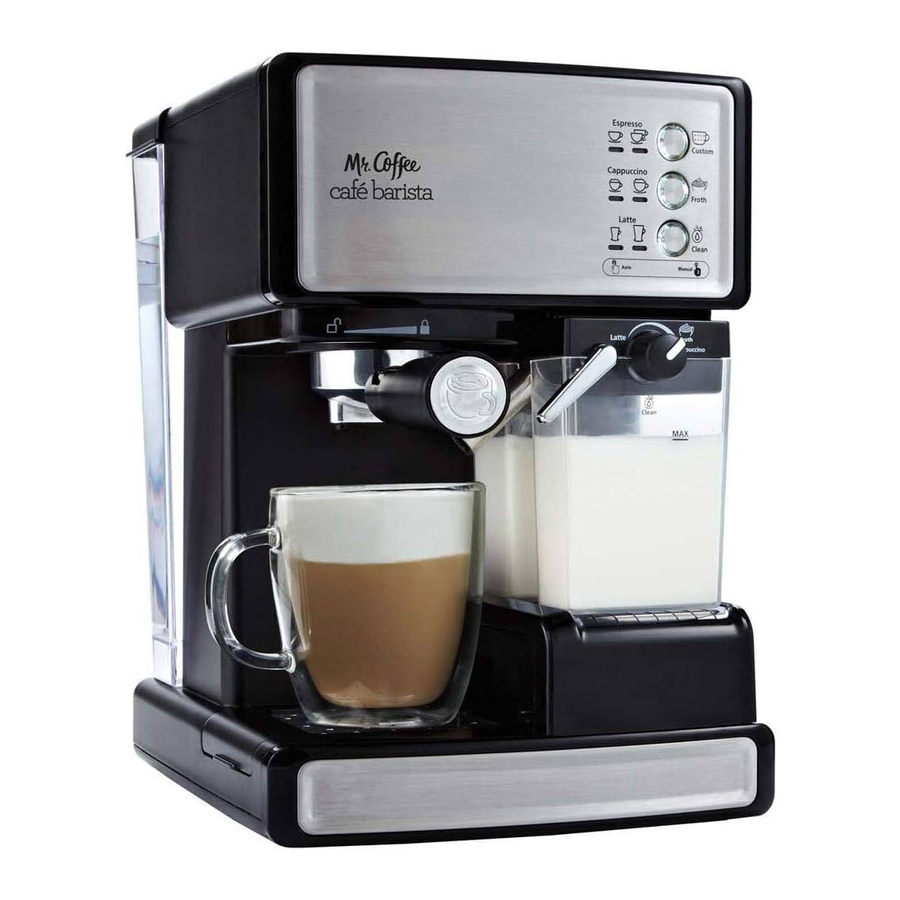 Mr. Coffee Café Barista BVMC-ECMP1000 Series - Coffee Maker Manual