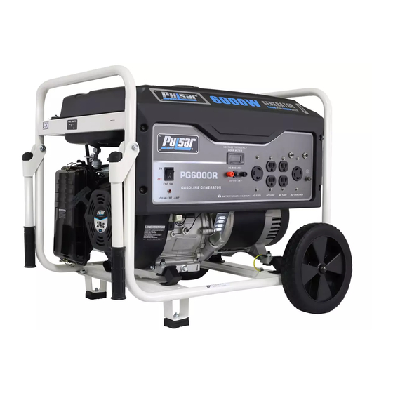 Pulsar PG6000R Portable Gas Generator Manuals