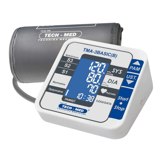 TECH-MED TMA-3 BASIC Pressure Monitor Manuals