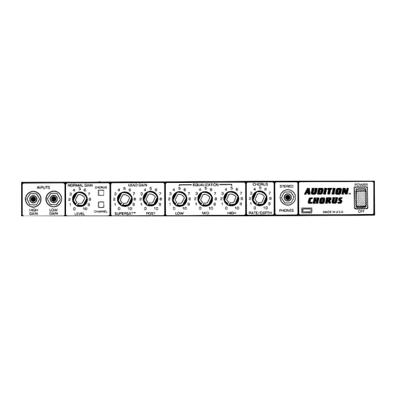 Peavey Audition Audition Chorus User Manual