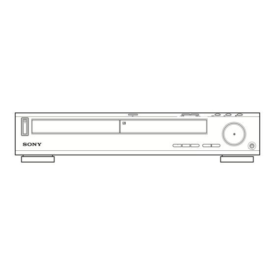 Sony DAV-S500 Operating Instructions Manual