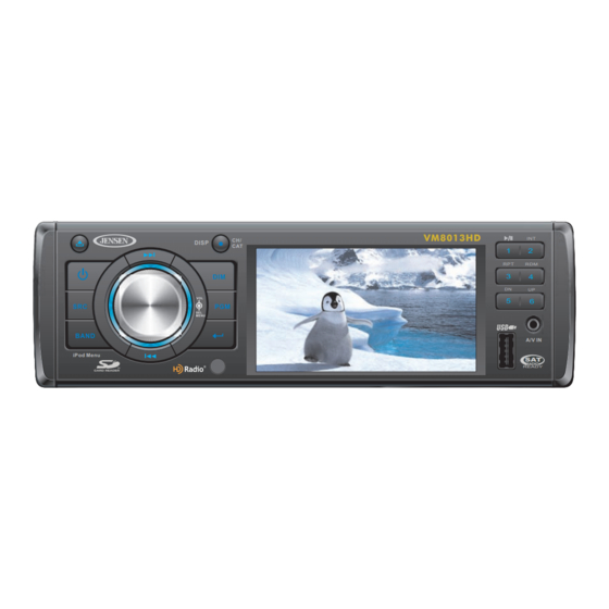 Jensen VM8013HD Installation And Operation Manual