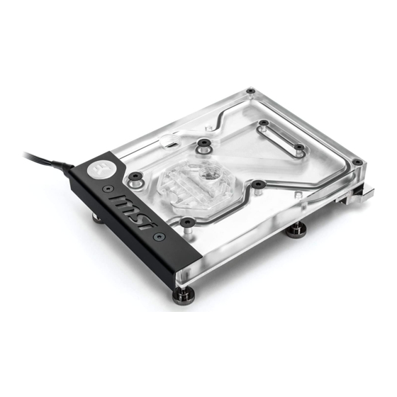 ekwb EK-FB MSI X299M GAMING PRO CARBON RGB Monoblock Installation Manual