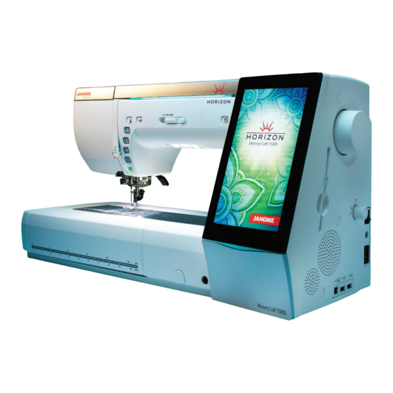 Janome 15000 Quick Manual