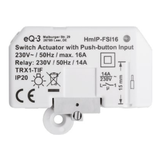 Homematic IP HmIP-FSI6 Installation Instructions And Operating Manual