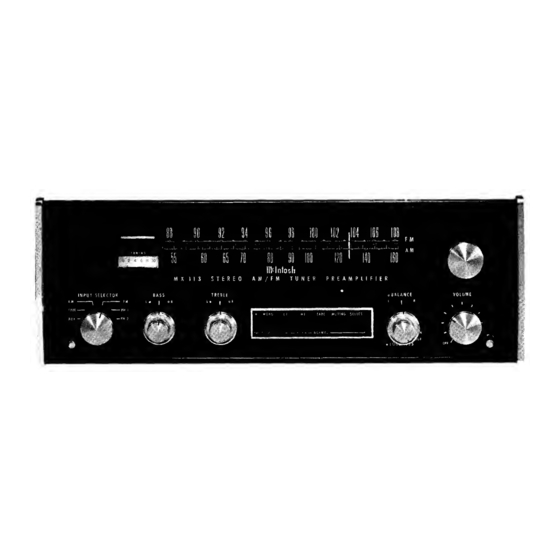 McIntosh MX 113 Service Information