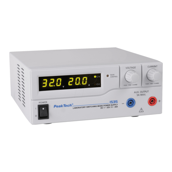 PeakTech P 1525 Operation Manual