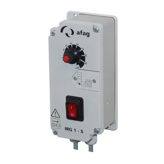 Afag IRG 1-S Translation Of Operating And Installation Instructions