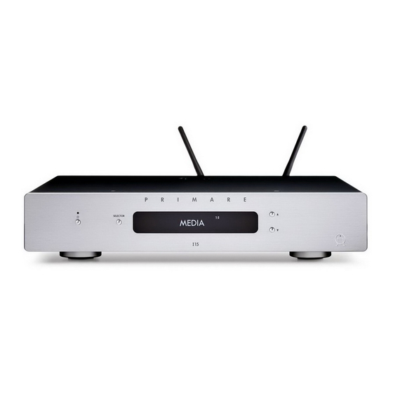 Primare I15 Integrated Amplifier Manuals