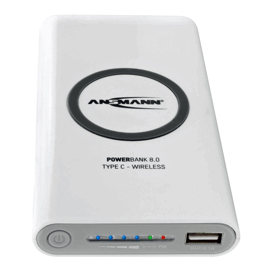 ANSMANN POWERBANK 8.0 WIRELESS Manual