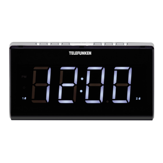 User Manuals: Telefunken TF-1525 Alarm Clock Radio