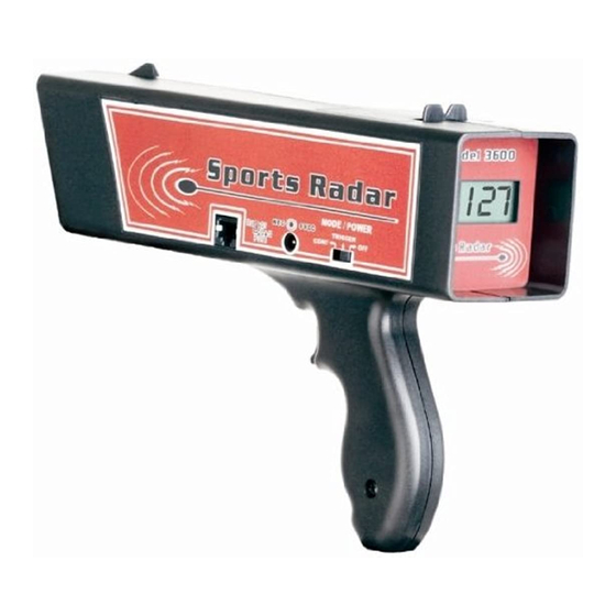 Sports Radar SR3600 Instruction Manual