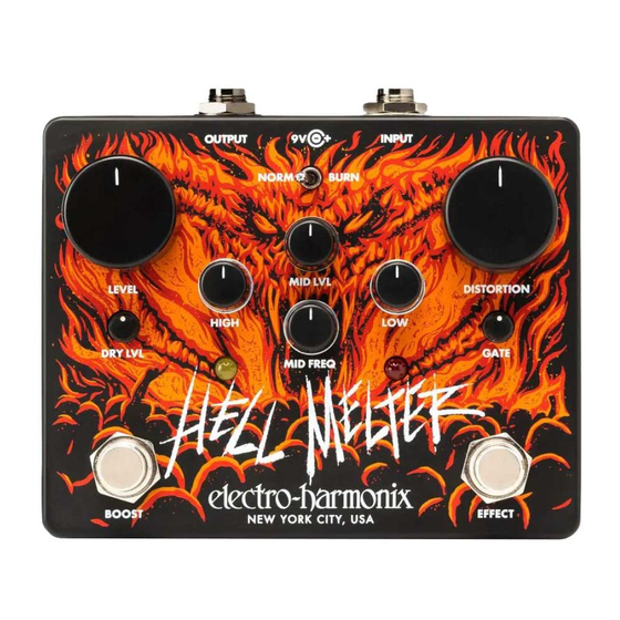Electro-Harmonix HELL MELTER Operating Instructions