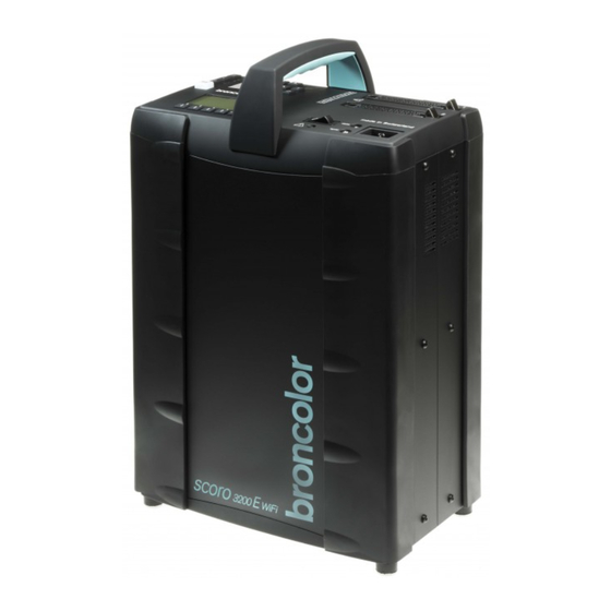 Broncolor Scoro S WiFi / RFS 2 Operating Instructions Manual
