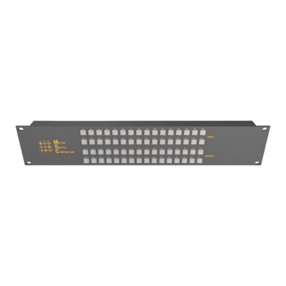 Matrix Switch Corporation MSC-5-4832 Product Manual